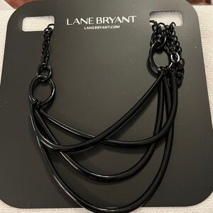 3/$18 Lane Bryant Black Layered Necklace Lot 546